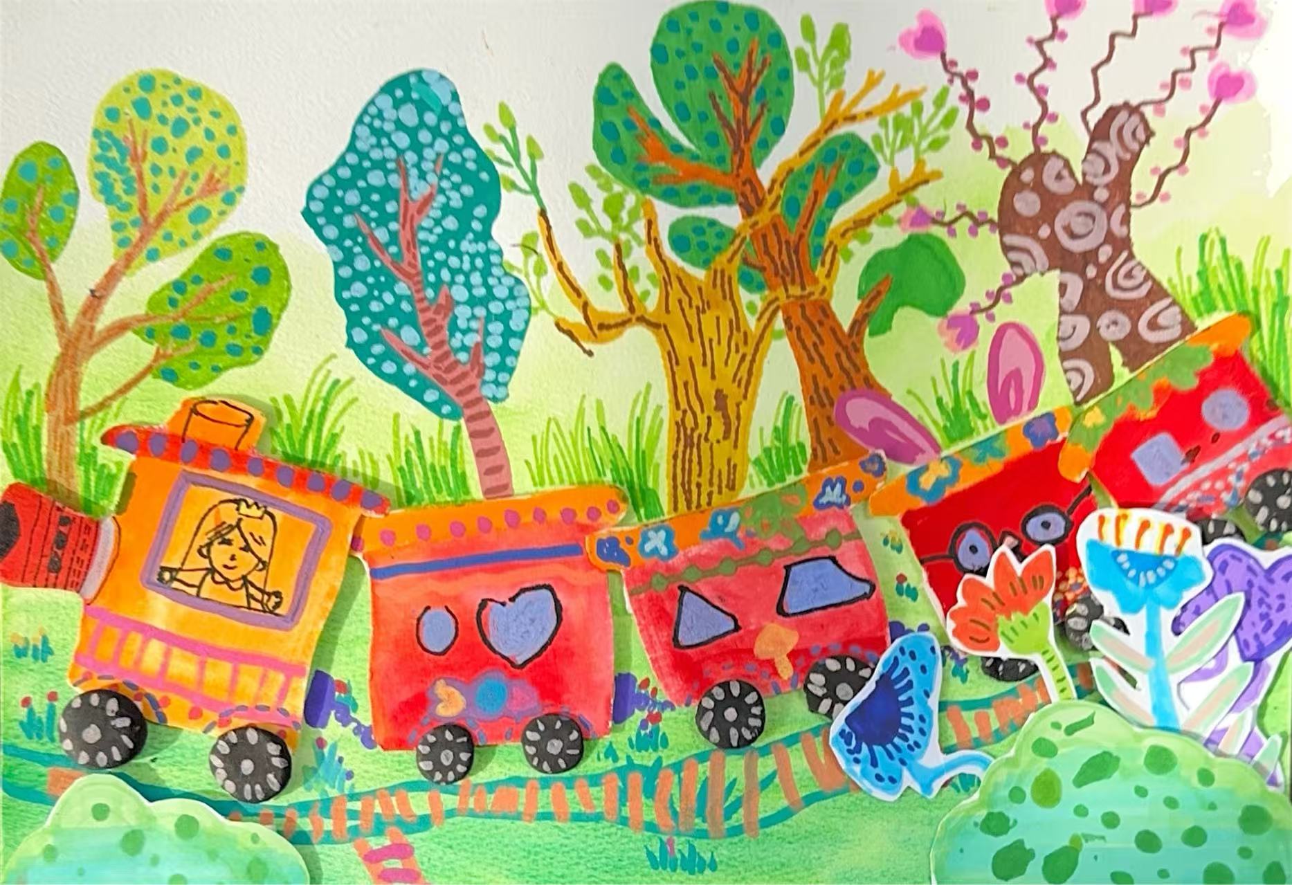 童“画”里的铁路风景